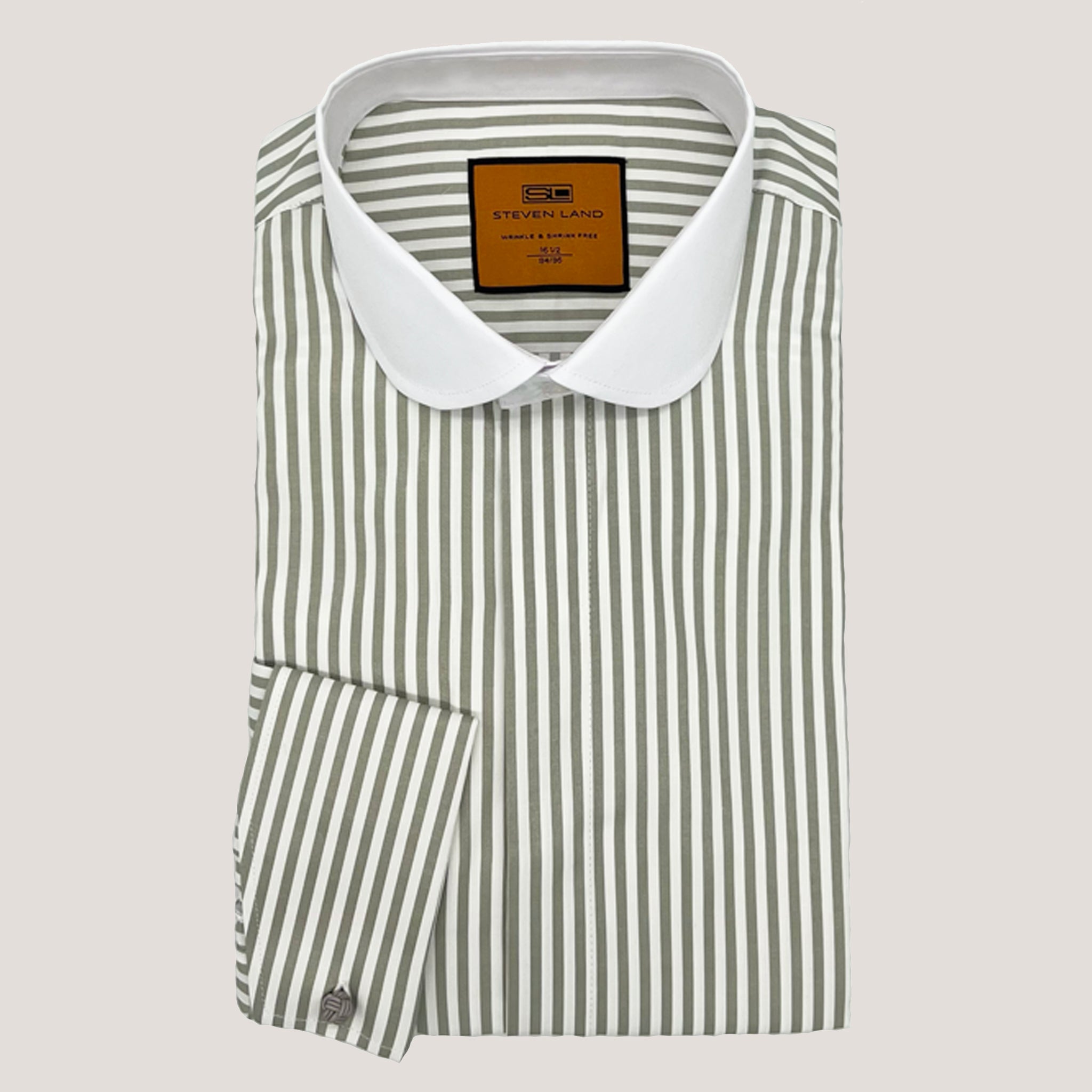 The Towney | Angled French Cuff & Contrast Club Collar | Silver The Towney | Angled French Cuff & Contrast Club Collar | Silver