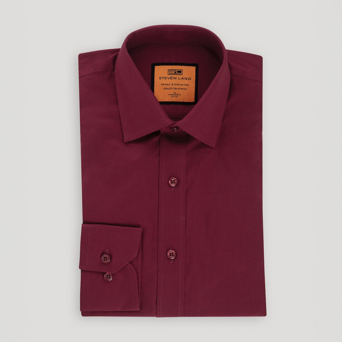 4 Way Stretch Travel Shirt | Barrel Cuff | Point Collar | Burgundy Burgundy / 17 36/37 4 Way Stretch Travel Shirt | Barrel Cuff | Point Collar | Burgundy Burgundy / 17 36/37