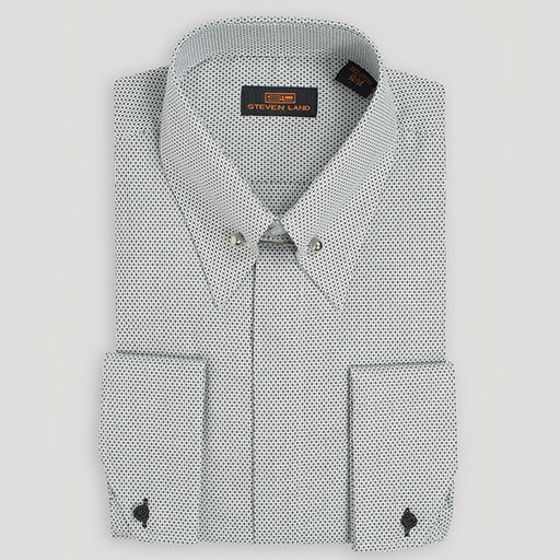 The Granville | French Cuff | Long Point Collar | Collar Bar | Dobby Weave The Granville | French Cuff | Long Point Collar | Collar Bar | Dobby Weave