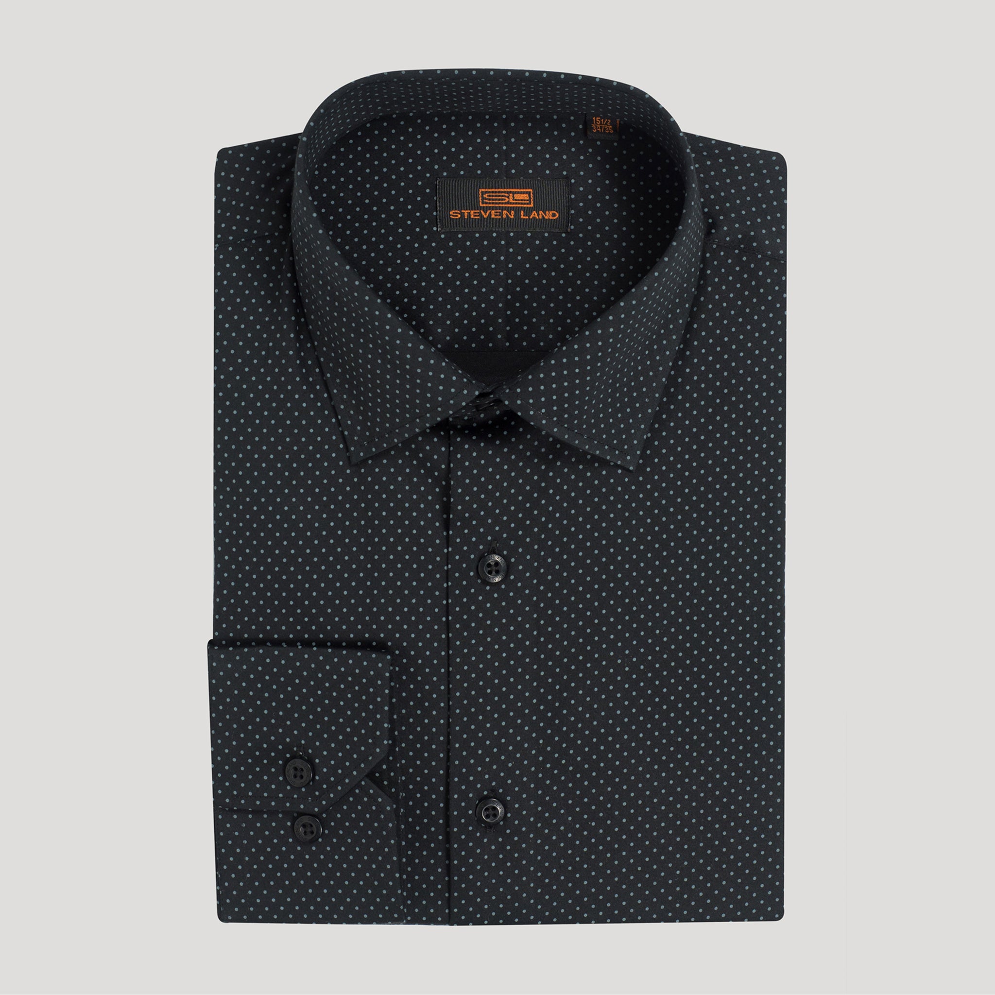 micro dot dress shirt Quattro Flex Short Sleeve Button Down Midnight Micro Dot S / Midnight Micro Dot