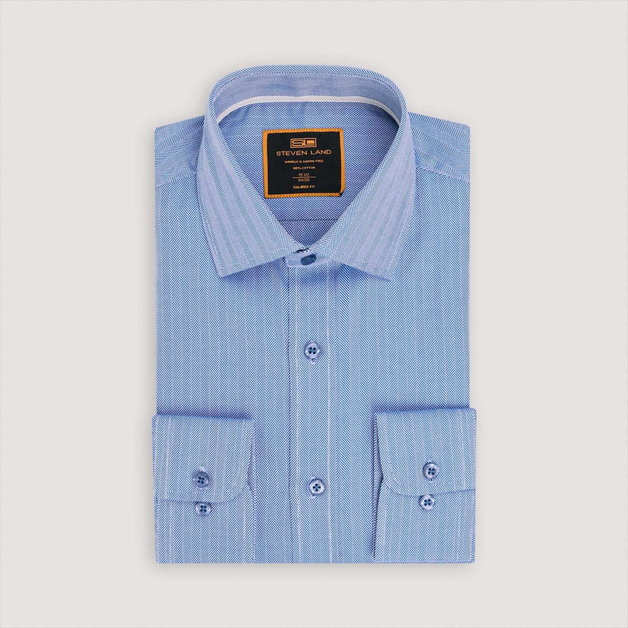 The Rogue Herringbone Shirt | Classic Collar | Barrel Cuff 19 / 34/35 The Rogue Herringbone Shirt | Classic Collar | Barrel Cuff 19 / 34/35