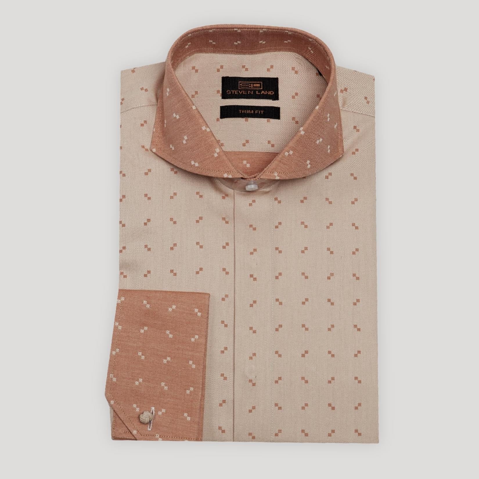 French Cuff | Cutaway Collar | Brown, 18.5 / 36/37 French Cuff | Cutaway Collar | Brown, 18.5 / 36/37