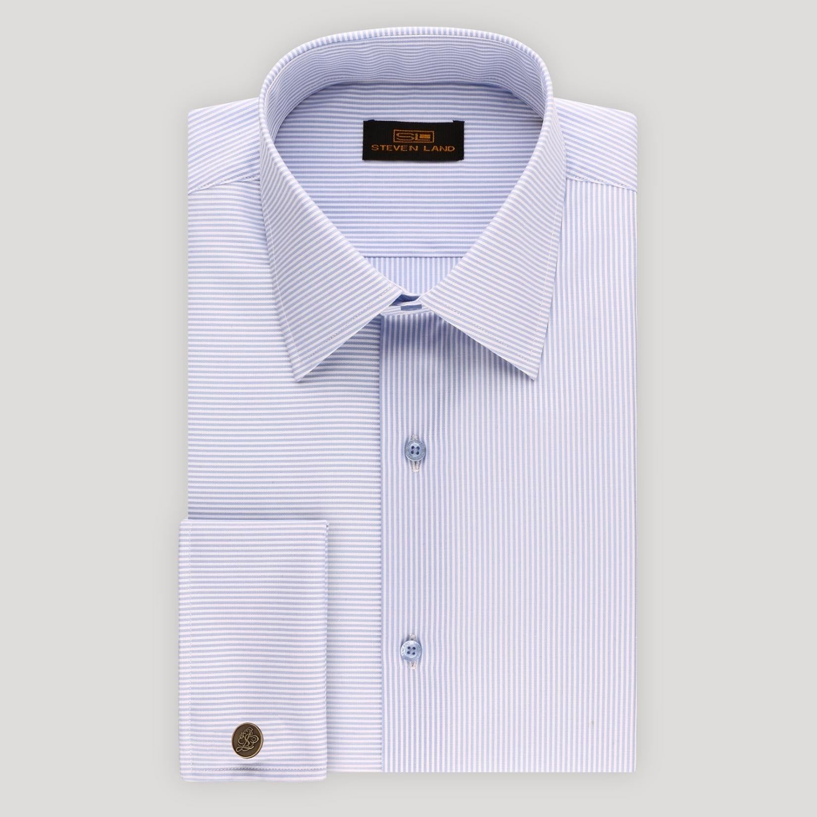dress shirt with cufflinks Unique Split Stripes Dress Shirt + Cufflinks
