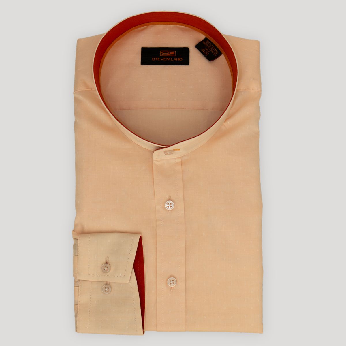 peach dress shirts Mens Formal Shirt Summer Peach,Single Double Cuff Option.Wedding Long Sleeve Plain Dress Shirts,Regular Fit.The London Plains.13 Colors