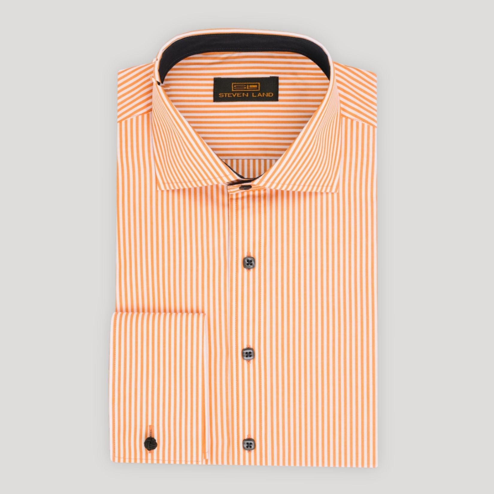 orange french cuff dress shirt Peach | Steven Land | French Cuff | Dress Shirt 15 1/2