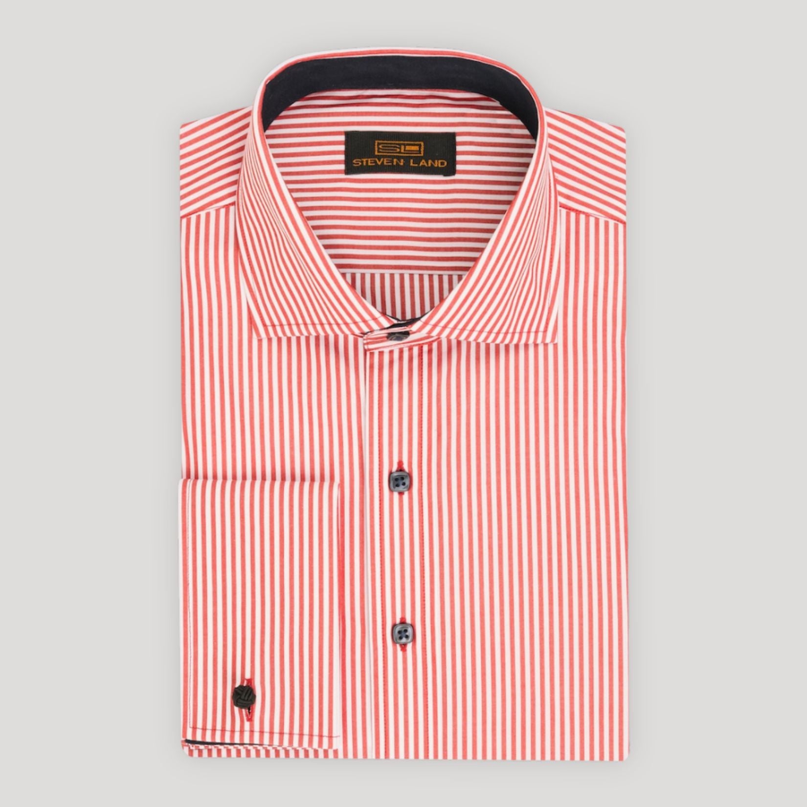 steven land dress shirts | 4 PC Set Pieced details highlight this shirts lustrous weave Steven Land Dress Shirt BROWN