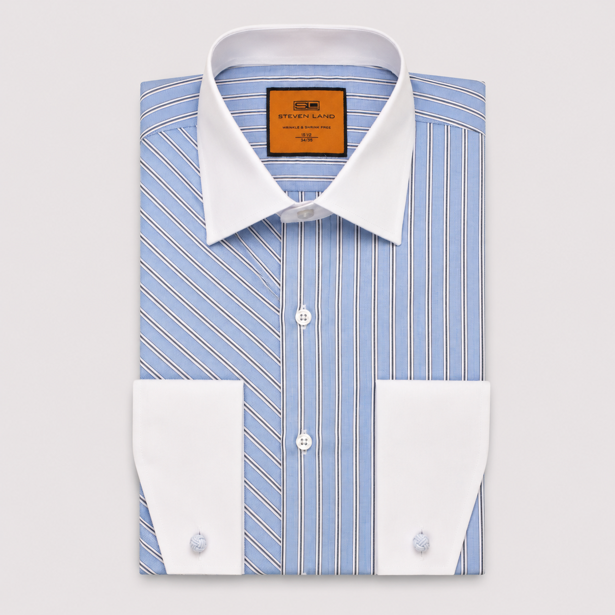 The Larson | Contrasting Point Collar | French Cuff