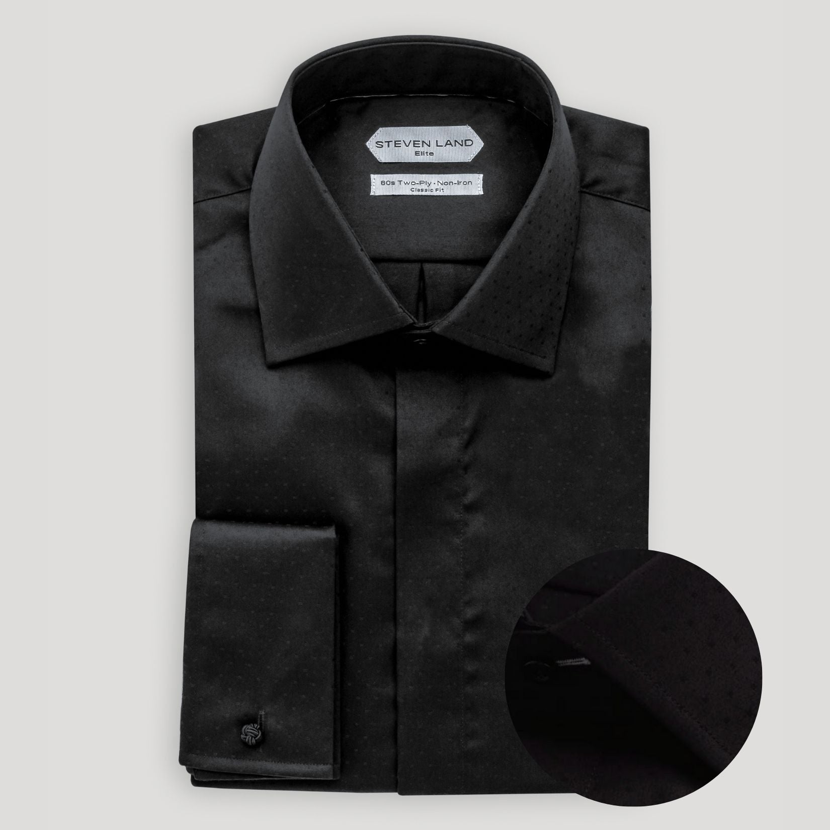 The Opulence | French Cuff | Double Woven Cotton | Black 16 / 32/33 The Opulence | French Cuff | Double Woven Cotton | Black 16 / 32/33