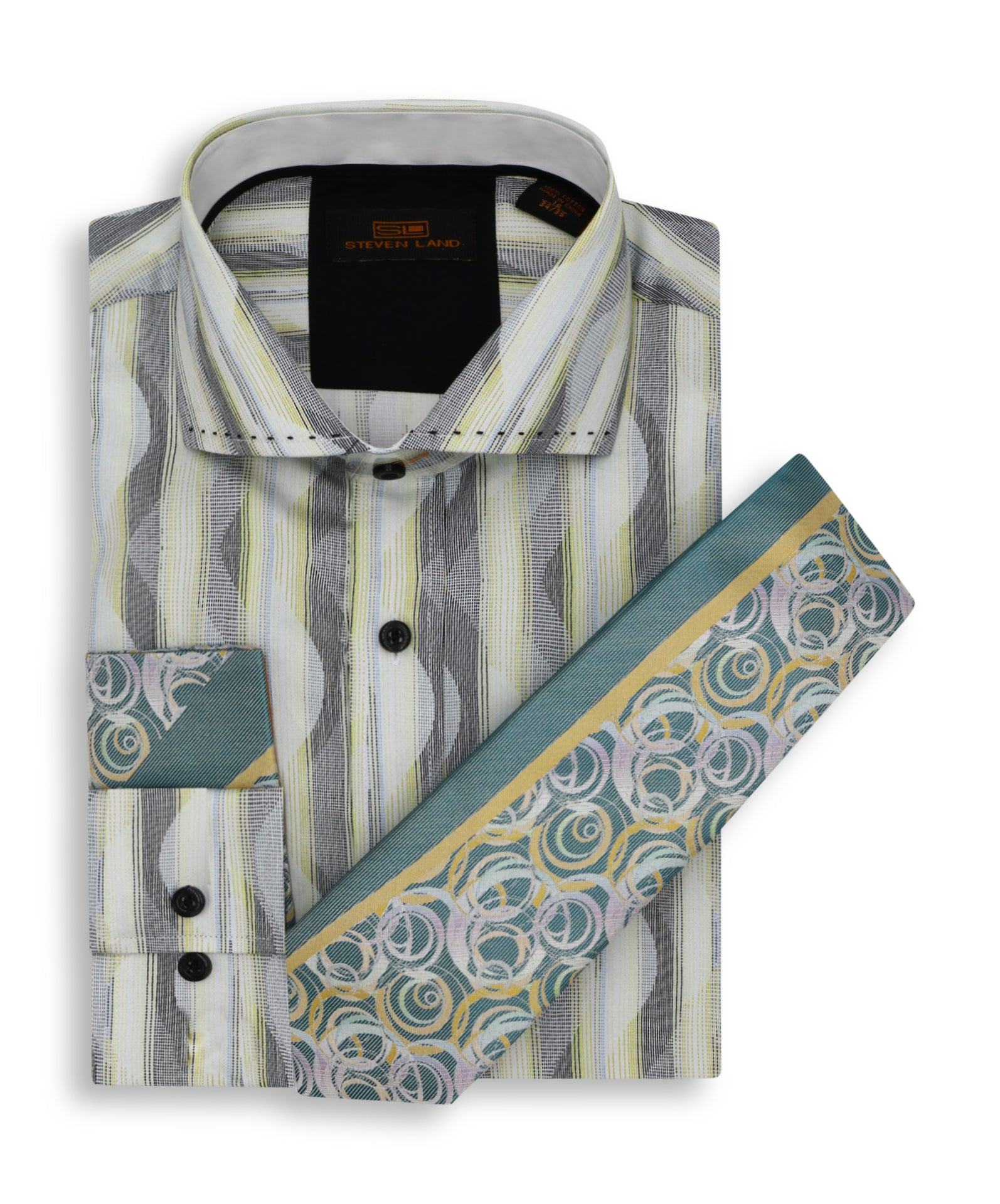 Steven Land | 3 PC Set | Dress Shirt, Tie & Hanky, 17 / 36/37 Steven Land | 3 PC Set | Dress Shirt, Tie & Hanky, 17 / 36/37