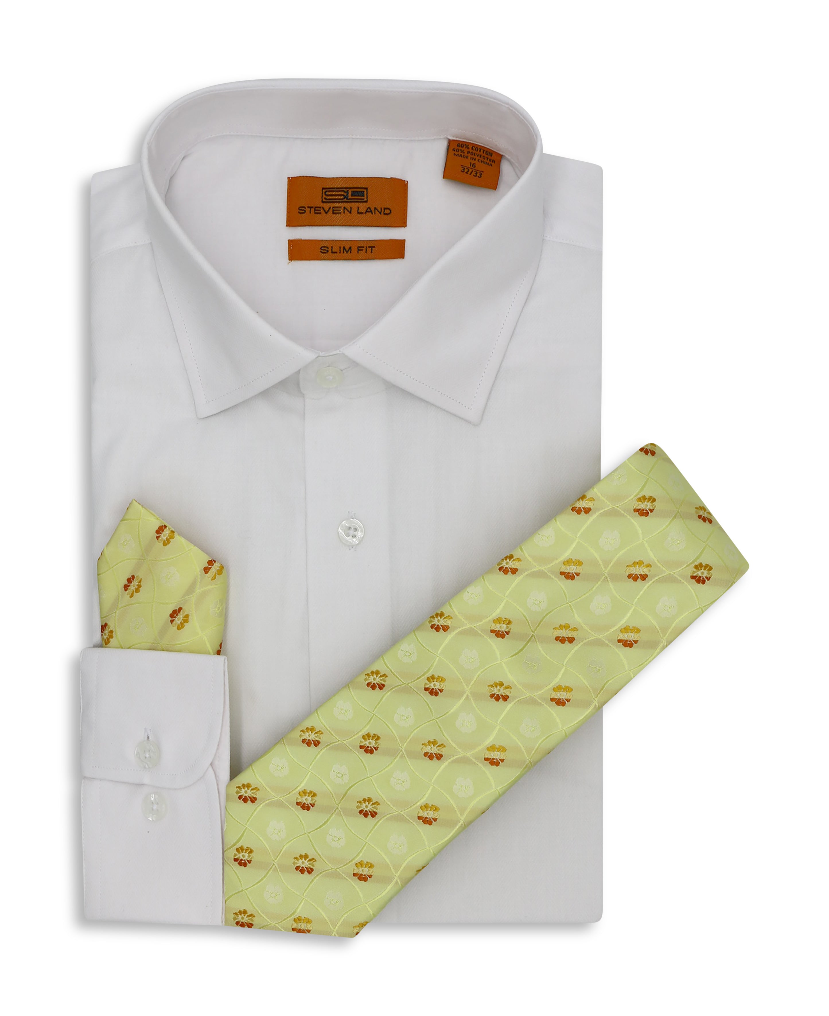 slim fit dress shirt and tie set Nick Graham Mens Modern Fit Dress Shirt & Plaid Tie Set Navy 16 16.5 34 35