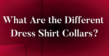 "What Are the Different Dress Shirt Collars?" Blog Post Cover with close up of red shirt collar