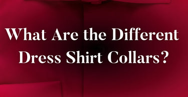 "What Are the Different Dress Shirt Collars?" Blog Post Cover with close up of red shirt collar