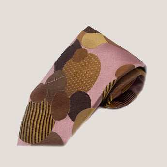 Geometric Elegance Tie & Pocket Square 100% Silk for Men