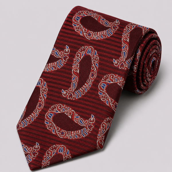 The Striped Paisley | 100% Silk Tie & Hanky | Black – Steven Land