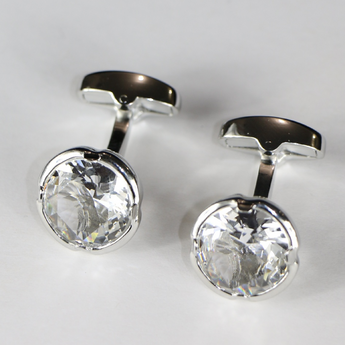 Essential Gem Cufflinks | White