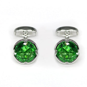 Essential Gem Cufflinks | Green