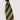 Black tie with gold stripes on a light gray background