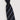 Black tie with blue diagonal pattern on a light gray background
