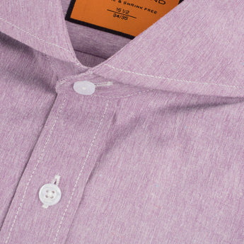 The Marlo Dress Shirt | Convertible Rounded Cuff & Cutaway Collar | Berry