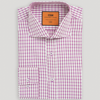 The Tucker Dress Shirt | Convertible Button Cuff & Spread Collar | Orchid