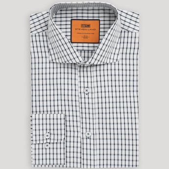 The Tucker Dress Shirt | Convertible Button Cuff & Spread Collar | White