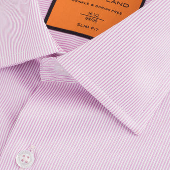The Theo Dress Shirt | Angled French Cuff & Classic Collar | Berry