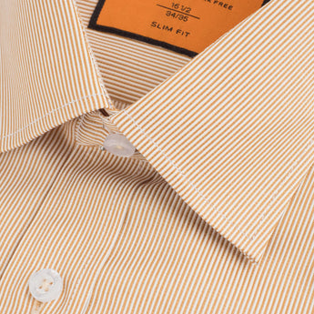 The Theo Dress Shirt | Angled French Cuff & Classic Collar | Brown
