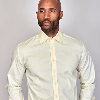 Poplin | Button Cuff | 100% Cotton | Yellow