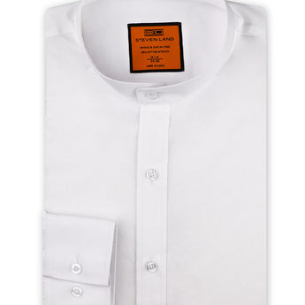 Poplin Dress Shirt | Classic Fit | Button Cuff | 100% Cotton | White