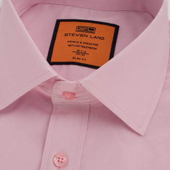Poplin | Button Cuff | 100% Cotton | Pink