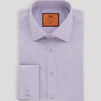 Poplin Dress Shirt | French Cuff | 100% Cotton | Color Lilac