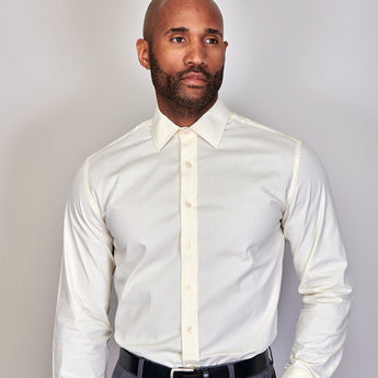 Poplin | Button Cuff | 100% Cotton | Cream