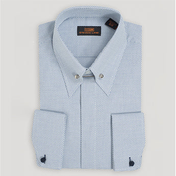 The Granville Shirt | French Cuff | Long Point Collar & Collar Bar | Dobby Weave