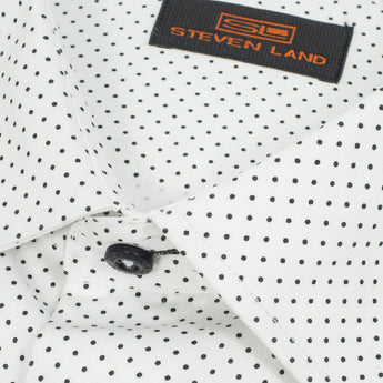 Micro Dot Dress Shirt | Classic Collar | Mitered Barrel Cuff | 100% Cotton