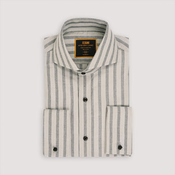 The Lorenzo Dress Shirt | Cutaway Collar | Angled French Cuff | 100% Cotton