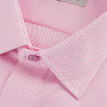 The Finley Dress Shirt | French Cuff & Point Collar| Pink