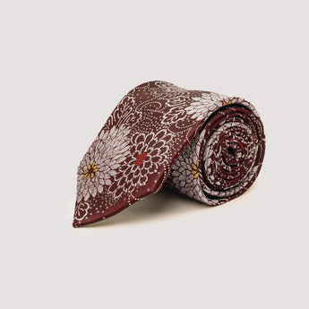 The Carnation Silk Tie | 100% Silk | Wine