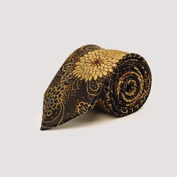 The Carnation Silk Tie | 100% Silk | Brown