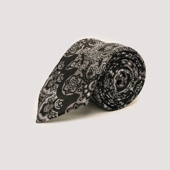 The Arabesque Silk Tie | 100% Silk | Black