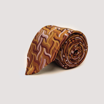 The Neptune Silk Tie | 100% Silk | Brown