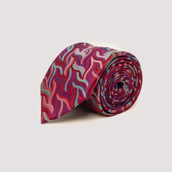 The Neptune Silk Tie | 100% Silk | Wine