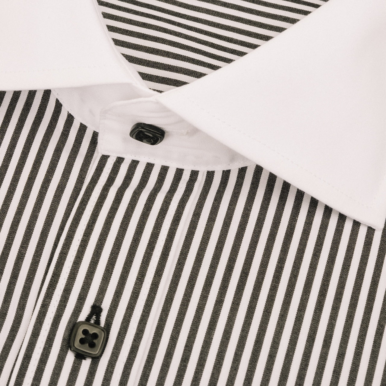 The Corcoran Dress Shirt | White Collar | French Cuff | Black Stripes 17 / 34/35 The Corcoran Dress Shirt | White Collar | French Cuff | Black Stripes 17 / 34/35