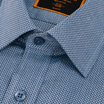 The Silo Dress Shirt | Classic Collar | Adjustable Rounded Barrel Cuff | 100% Cotton