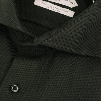 The Augustus Dress Shirt | Cutaway Collar | Angled French Cuff | 100% Cotton | Black