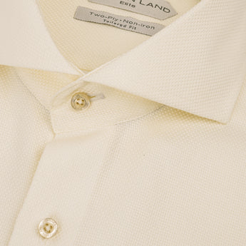 The Augustus Dress Shirt | Cutaway Collar | Angled French Cuff | 100% Cotton | Cream