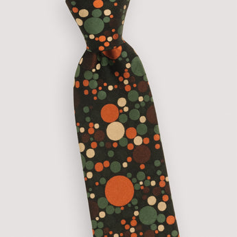 The Spotted Silk Tie | 100% Silk | Rust