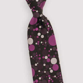 The Spotted Silk Tie | 100% Silk | Fuchsia