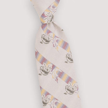 The Dark Rose Silk Tie | 100% Silk | White