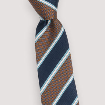 The Texture Stripe Silk Tie | 100% Silk