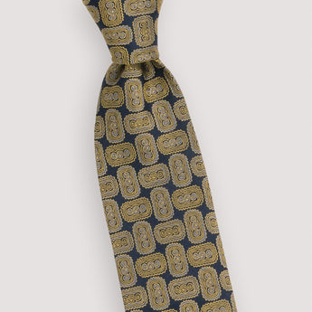 The Aztec Silk Tie | 100% Silk | Yellow